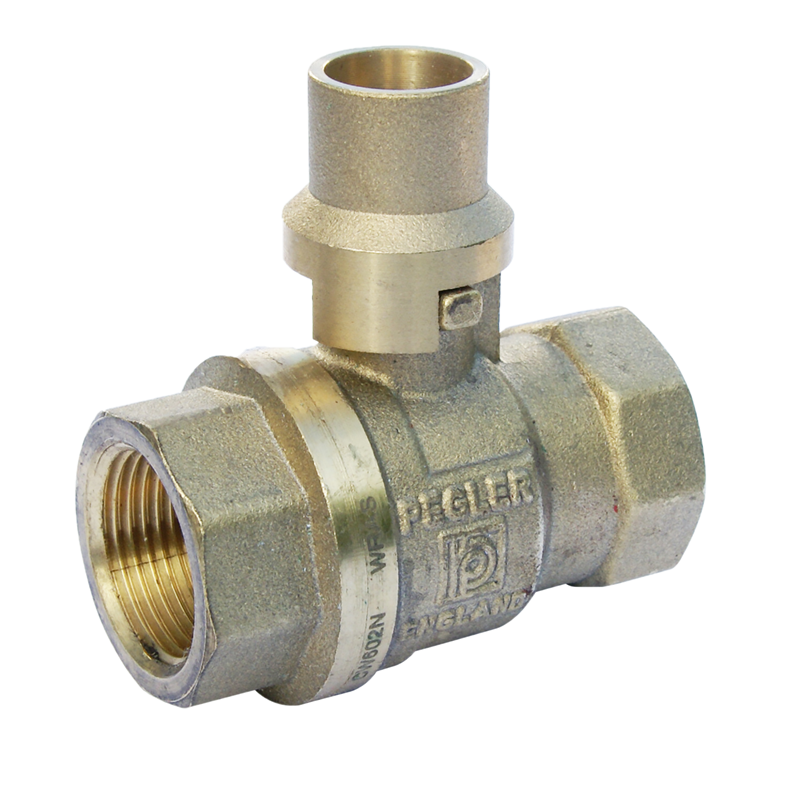 Pegler Ball valve with lockshield (2 x female thread)