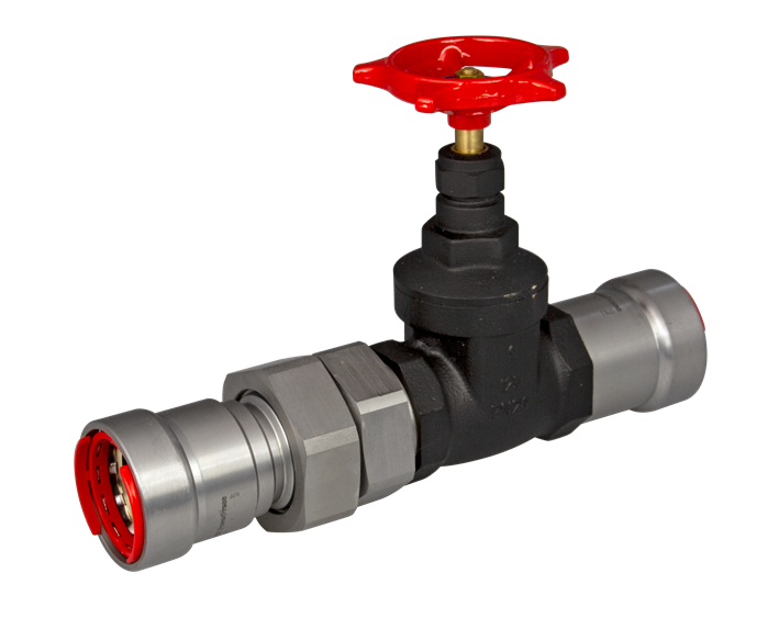 image for PPSU1070_125 gate valve with union connection (2 x press)