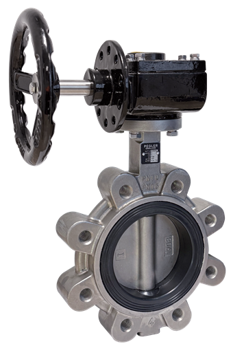 Product Image for Pegler butterfly valve Stainless Steel gear operated LUG PN16 DN250