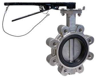 Product Image for Pegler butterfly valve Stainless Steel lever operated LUG PN16 DN80