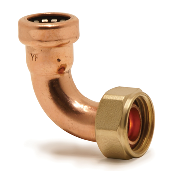 Product Image for VSH Tectite Sprint elbow coupling with nut 90° (push x female thread)
