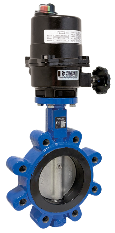 Product Image for Pegler butterfly valve motor operated LUG PN25 DN65