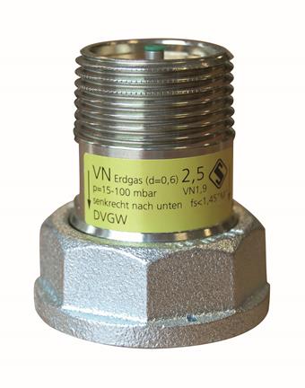 Product Image for Seppelfricke SEPP Gas wartelkoppeling met stromingsbeveiliging voor gasmeter 1" (DN25) 2,5m3/h