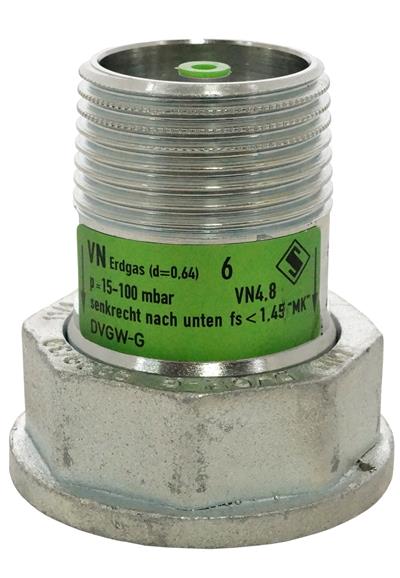 Product Image for SEPP Gas wartelkoppeling met stromingsbeveiliging voor gasmeter DN25 6m3/h