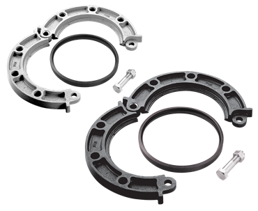 Product Image for VSH Shurjoint flange adapter PN10/16 F-FL 139.7 black