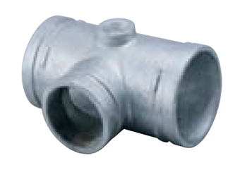 Product Image for VSH Shurjoint hydrant tee 114.3x88.9 / Rc2 1/2x114.3 galvanized