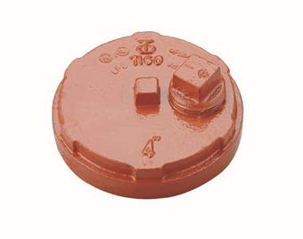 Product Image for VSH Shurjoint end cap w/plug MF 60.3xRc1/2 red