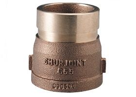 Product Image for VSH Shurjoint bronze Transition adapter w/ 1/4" Taps 1 1/2 FNPT x 2 (54)