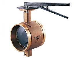 Product Image for VSH Shurjoint bronze butterfly valve for CTS 79.4 (3) lever op.