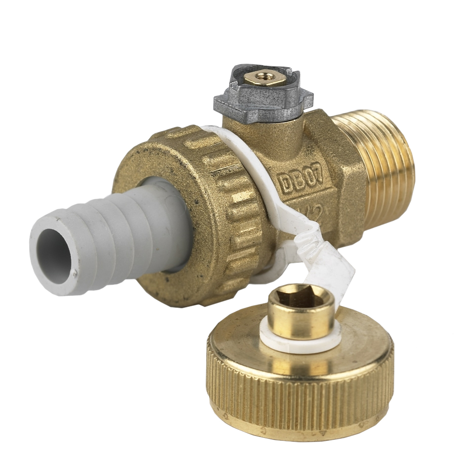 Simplex filldrain valve KFE incl. sealing cap and hose tail G1/2