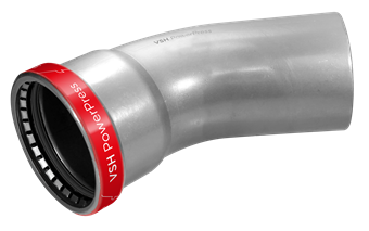 Product Image for VSH PowerPress bocht 45 EPDM, FØ 3"
