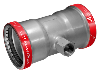 Product Image for VSH PowerPress T-kopp bidr EPDM FFF 4"x4"xRp3/4