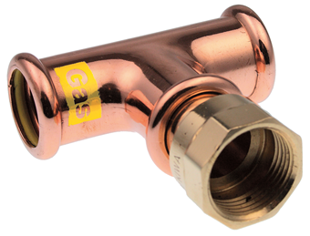 Product Image for VSH XPress Copper Gas T-piece female thread FFF 28x28xRp1/2"