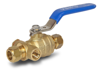 Product Image for VSH Super water ball valve with drain connection (2 x compression)