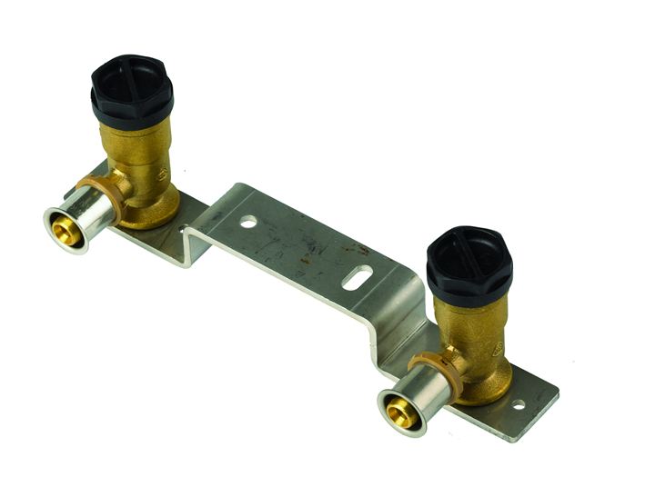 image for K7257 VSH MultiPress double wall plate on bracket (2 x press x female thread)