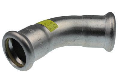 Product Image for VSH XPress Stainless Gas elbow 45° (2 x press)