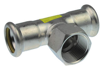Product Image for VSH XPress RVS Gas T-stuk met draad (press x binnendraad x press)