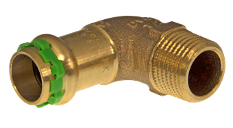 Product Image for VSH SudoPress Copper angle adapter 90° (press x male thread)