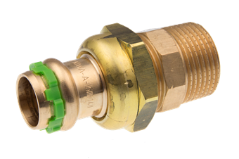 Product Image for VSH SudoPress Copper straight union connector FM 35xR1 1/4"
