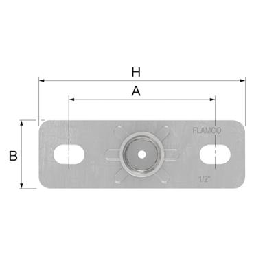 Product Image for FastFix backplate GP M10 x 120 x 40