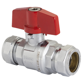 Product Image for VSH Prestex ball valve T FF 22 (DN20) (red) Cr