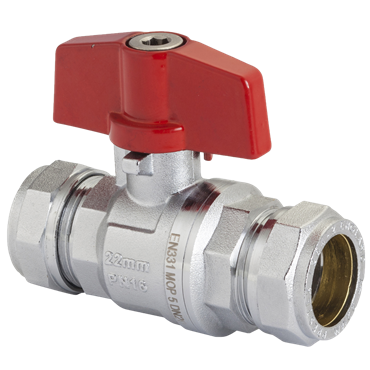 Product Image for Pegler Ball Valve with T handle (2 x compression)