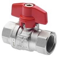 image for PB500T_Chromium_Plated_Brass_Full_Bore_Ball_Valve_Red_T_Handle_PN25