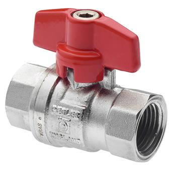 Product Image for Pegler ball valve with red t-handle  FF G1/2" DN15 Cr