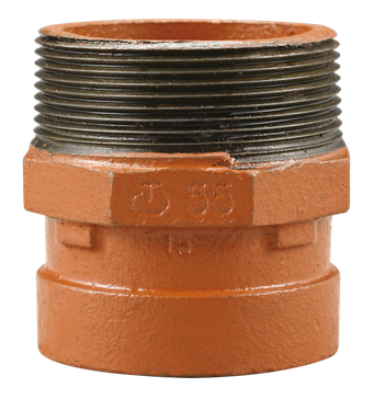 Product Image for VSH Shurjoint Rillad adapternippel med utv,gga 48,3xR1 1/2" orange