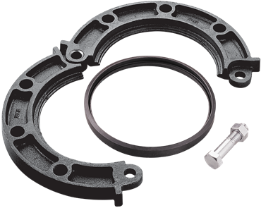 Product Image for VSH Shurjoint flange adapter PN10/16 F-FL 139.7 black