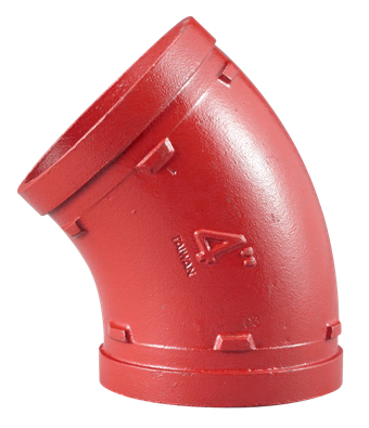 Product Image for VSH Shurjoint groef bocht 45° MM 219,1 rood