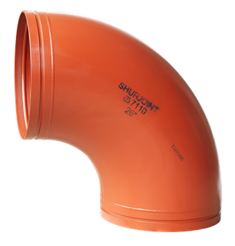 Product Image for VSH Shurjoint wrought 90° elbow 457.2 orange
