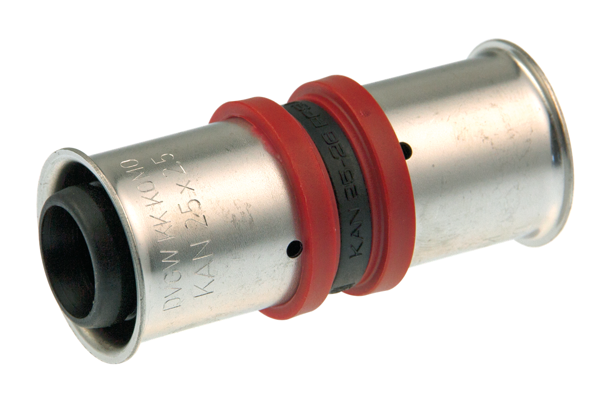 SOMATHERM FOR YOU Meerlaagse Persfitting PPSU - Rechte Mofverbinding Ø16mm - Hittebestendig Tot 134°C Met Drievoudige O-Ring