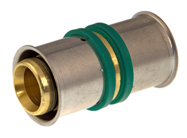 Product Image for VSH UltraPress rechte koppeling messing (2 x press)