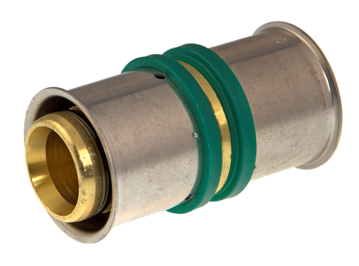 image for K7010 VSH MultiPress straight coupling brass (2 x press)