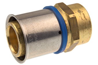 Product Image for VSH MultiPress brass straight connector FF 40xRp1"