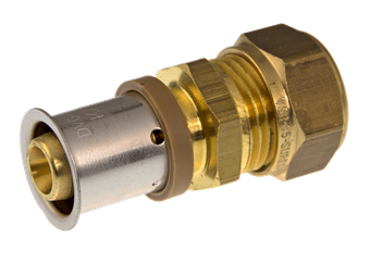 Product Image for VSH MultiPress brass straight connector press FF 16x15