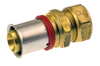 Product Image for VSH MultiPress brass straight connector press FF 25x22
