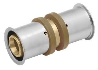 Product Image for VSH MultiPress brass straight coupling FF 16