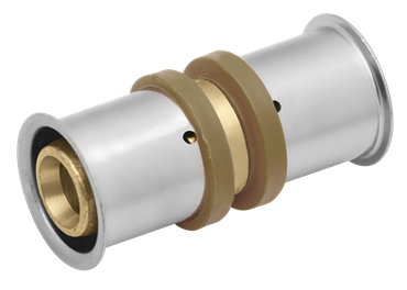 Product Image for VSH UltraPress rechte koppeling messing (2 x press)