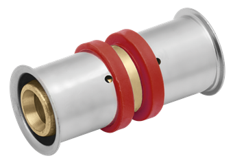 Product Image for VSH MultiPress brass straight coupling FF 25