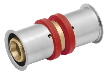 Product Image for VSH UltraPress rechte koppeling messing (2 x press)