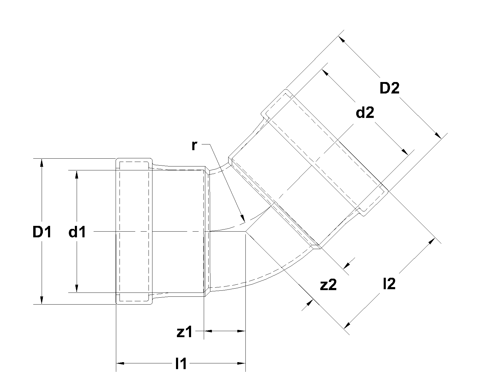 10062057 article ApolloPress 45° elbow PxP 3″ Aalberts IPS US